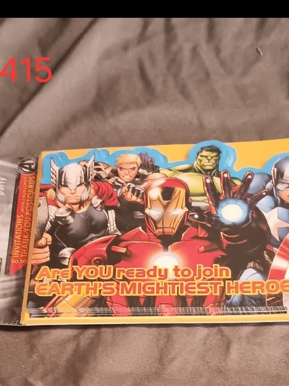 Marvel Avengers Birthday Party Invitations